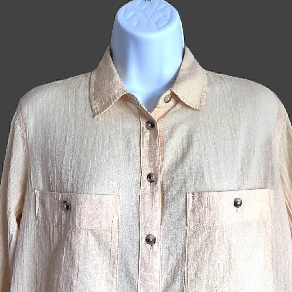 EUC - Club Monaco Chemise Long Sleeve Marnee Shirt in Banana Size - Small - Picture 6 of 13